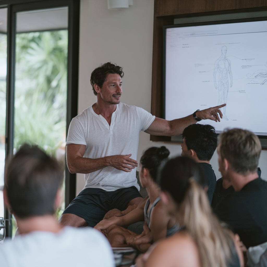 An expert leading a small protocol session